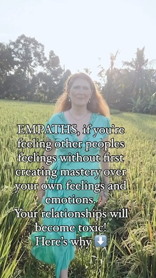 There is such innocence
in our scanning a situation,
being able to so easily read people
and feel what others feel
But the truth is when we feel other peoples feelings and emotions for them,
This not only stops them from taking responsibility and growing in their own authentic journey, it’s creating a toxic bond.
What do I mean by toxic?
It means you’re relying on each other in unhealthy ways which ultimately blocks the development and expression of each persons authentic journey.
Also known as codependency and people pleasing!
This doesn’t mean that we can’t read energy, people and situations at all. No!
But if our intuitive guidance is linked to a trauma response pattern - your lower self, it’s geared towards just protecting you and it’s meant for so much more.
On top of feeling drained and exhausted.
There will be a lot of dissatisfaction, anguish, instability, uncertainty, chaos and yes toxicity in your relationships.
This is why it’s so important to create mastery in your emotional world first.
To learn to use your special empath skills just for you!
To use them to fill yourself up!
If you’re ready to fully embrace your real self and release these patterns.
Comment FREEDOM below to join me live for my FREE MasterClass -A roadmap to mastering your emotional world through Divine Connection.
Can’t wait to see you there 🪷🙏🏻