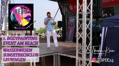 Bühnenpräsentation der Kunstwerke
1.Bodypainting Event am Beach
Video und Schnitt:@topix24
#senjocolor #proaiiritalia #superstarpaintofficial #stadtsömmerda #bodypaintingsömmerda #bodypainting_event_am_beach #bodypainting #bodypaintingkünstler #airbrush