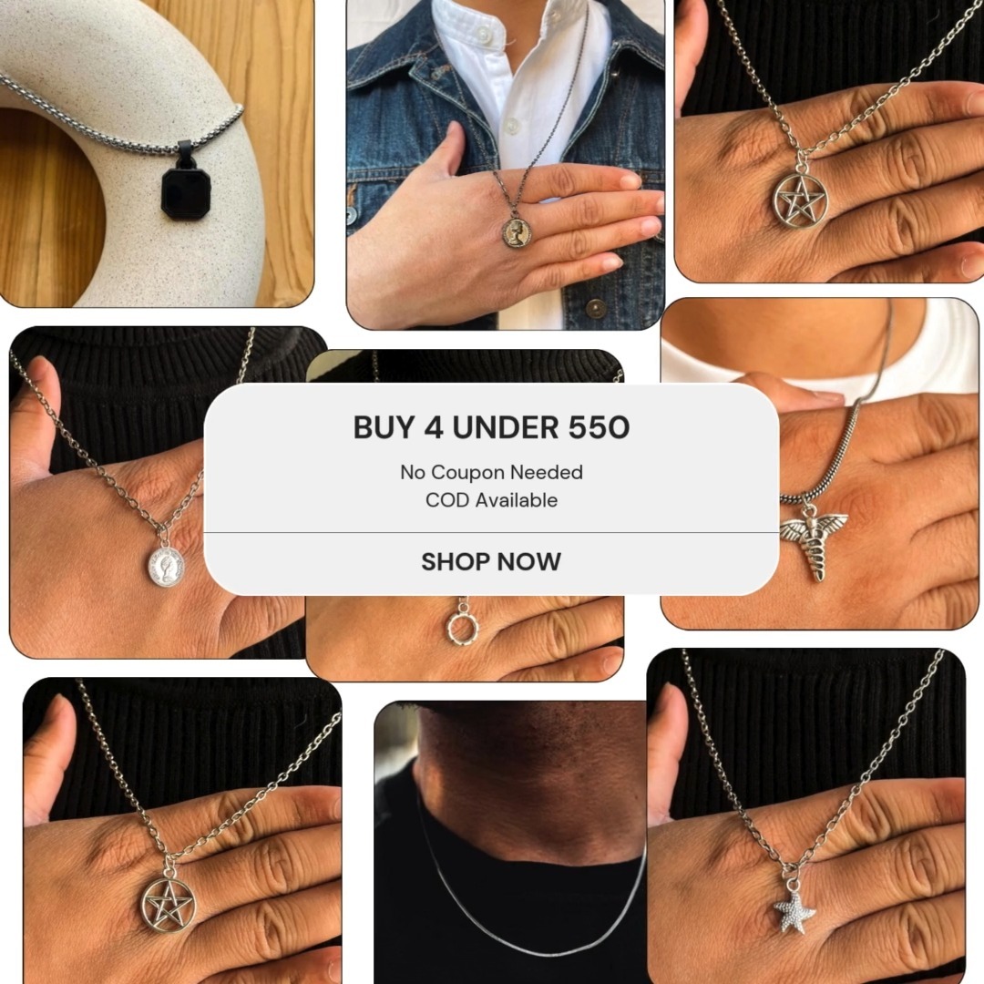 BUY 4 UNDER ₹550 on our website FOR LIMITED PERIOD + FREE DELIVERY
✅ Sale Starting From ₹99 On Our Website
✅ No Coupon Code Required
✅ Free Delivery Just Above ₹298! 😱
✅ Cod Available 😱
➡️ Our Daily Wear Jewellery Pieces Are Meant For Both Men & Women
✨❤️🤌🏻
Where To Shop?
📸 Shop At https://simplygorgeous.in/collections/buy-4-under-550
Jewellery | Anti-tarnish | Small Business Finds | Pendant With Chain Necklaces | Simply Gorgeous India | Etsy Shop | Vintage Accessories | Gold Pendant Necklaces | Men Jewellery | Men Rings | Men Fashion | Men Style | Ootd | Outfit Check | Styling Ideas | Pinterest Styling | Silver Jewellery | Fashion Accessories | Meesho Finds | What To Shop | Jewellery Aesthetics | Small Business | Grunge Style | Soft Grunge | Men | Men Bloggers | Korean Fashion | Kdrama | Kpop | K-pop Fashion | Fashion Accessory | Fashion Trends | Gitf Ideas For Him | Gift Ideas For Her | Gifts | Valentine's Day Gifts | Gifting | Gen Z Fashion | Gen Z Style | Gen Z | Gifting ideas for girlfriends | love | relationship | couple gifts