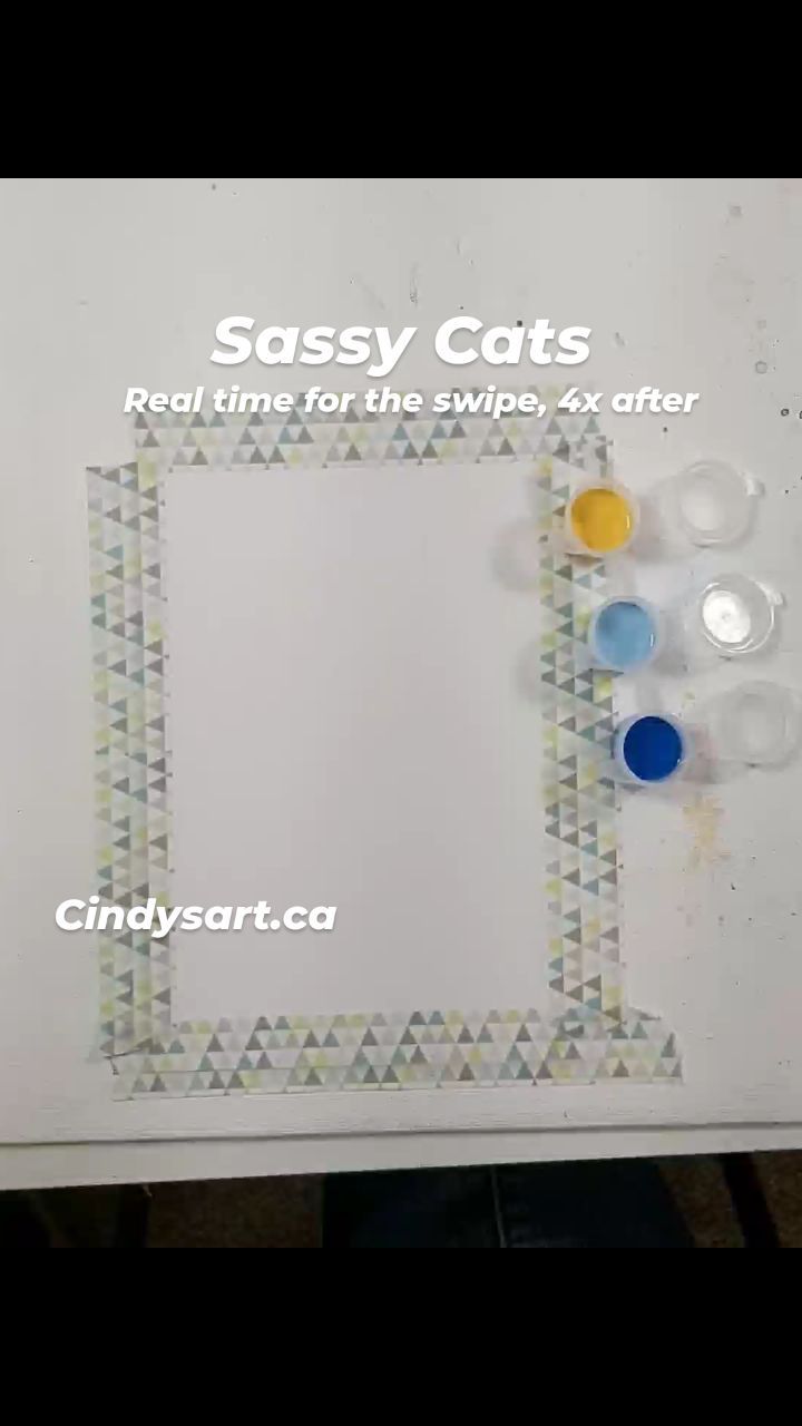 Sassy Cats, new art kit available at the Bees & Blossoms Spring Market @medalta. #cindyshropshireart #cindysart #paintkits #custompetportraits #petportraits #petsofinstagram