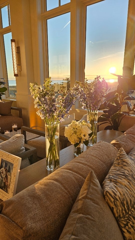 Other than the obvious spots - ceremony, centerpieces, wedding party - you'll want to add a little something to these areas since they are touch points for your guests:
Welcome Sign
Gift Card Table
Memorial Table
Seating Chart/Escort Card Table
Bar
Sweetheart Table
Entry or Auxiliary Tables
Lounge Area Tables
Cake Table
You can go with a big arrangement or a collection of bud vases, but these places are a big part of the overall atmosphere and can feel very empty without a little something special.
We are now booking 2026! We also have some limited spots left for 2025. Reach out if you want to talk about flowers for your Cape Cod wedding or event, we would love to chat!