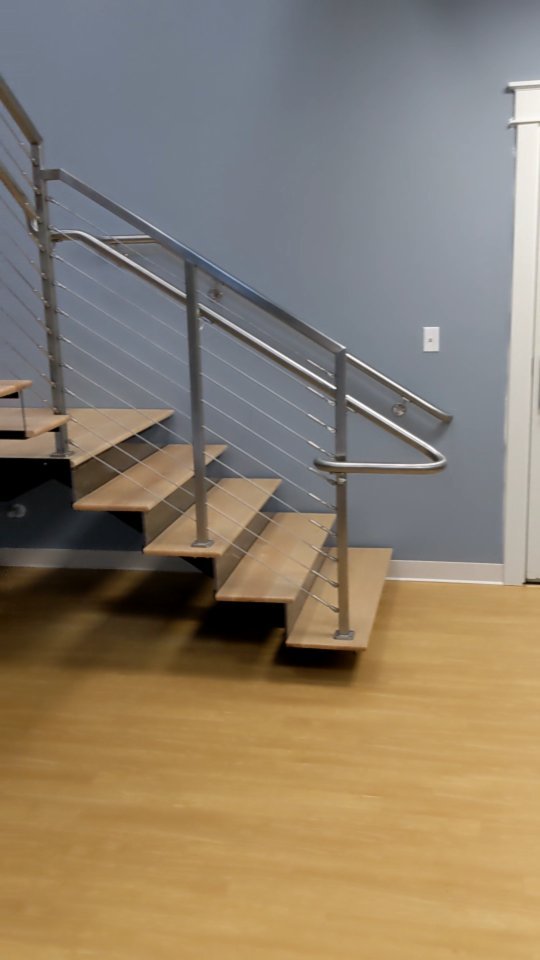 Here's a final look at a project we just recently wrapped up. We fabricated a pair of these mono stringer stairs for a local company. The stairs consist of an HSS tube stringer with bent plate stair tread supports covered with solid maple treads, plexiglass risers, polished stainless steel cable guardrails with polished 1-1/4"schedule 40 offset handrails and wall rails.
#welder #welding #weldtube #metalfabrication #customfabrication #stainlesssteel #cablerailing #igersnh #603 #nh #weldporn #customstairs #monostringer