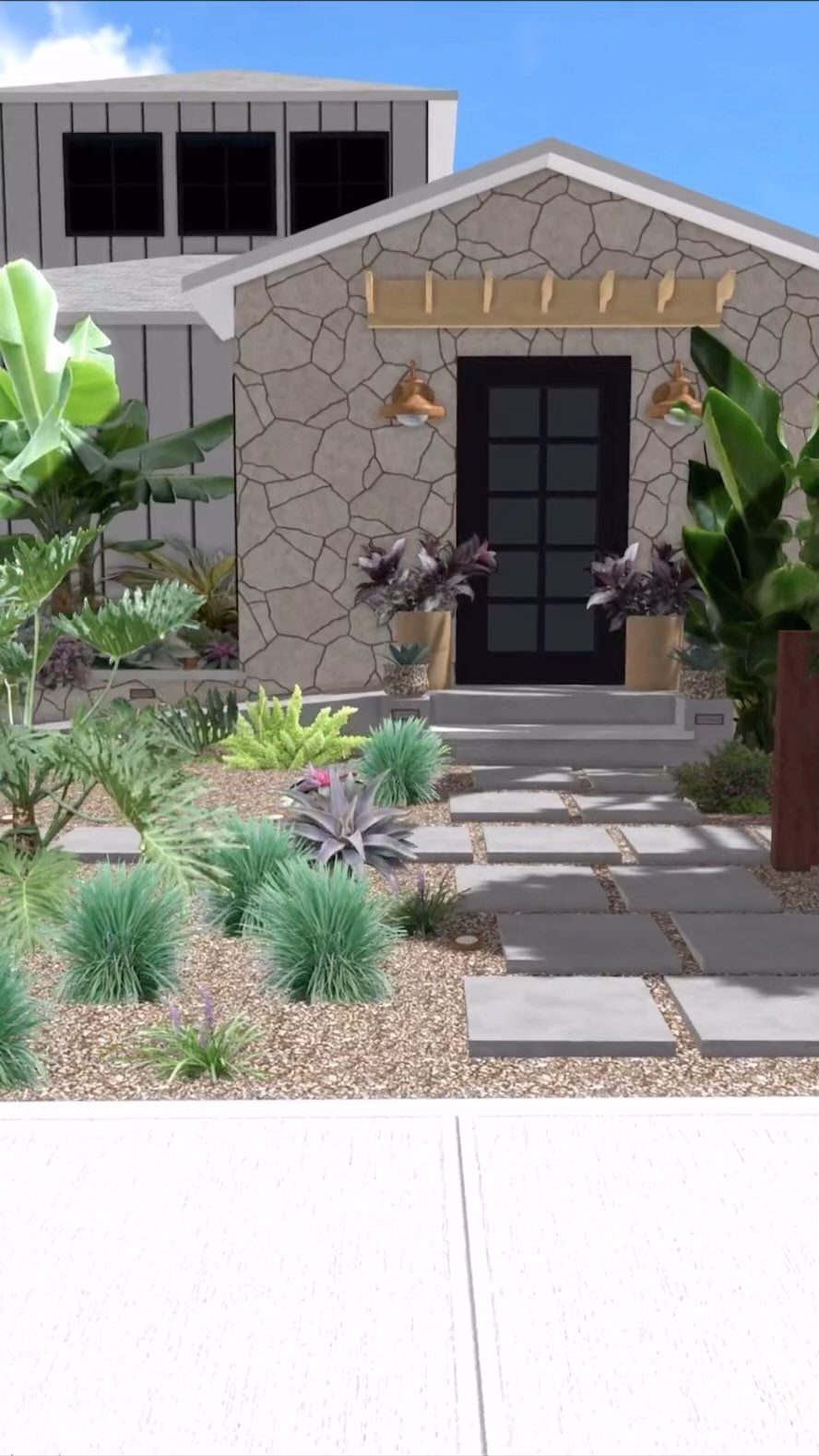 A modern yet playful design for a beach house here in SD. Elements such as an outdoor shower, a spa, outdoor tv, a fire pit table, and multiple seating areas all cater to east going indoor/outdoor beach living. Tropical plants and a natural color palette of materials come together to provide a relaxing, functional and multi-use outdoor space.
What do you think about this setup?
#landscapedesign #landscape #landscaping #landscapearchitecture #gardendesign #garden #architecture #design #landscapephotography #outdoorliving #gardening #nature #spa #plants #landscaper #landscapedesigner #hottub #backyard #exteriordesign #deck #landscapelovers #trex #hardscape #photography #landscapearchitect #gardens #landscapeconstruction #gardeninspiration #modernlandscapedesign #outdoordesign