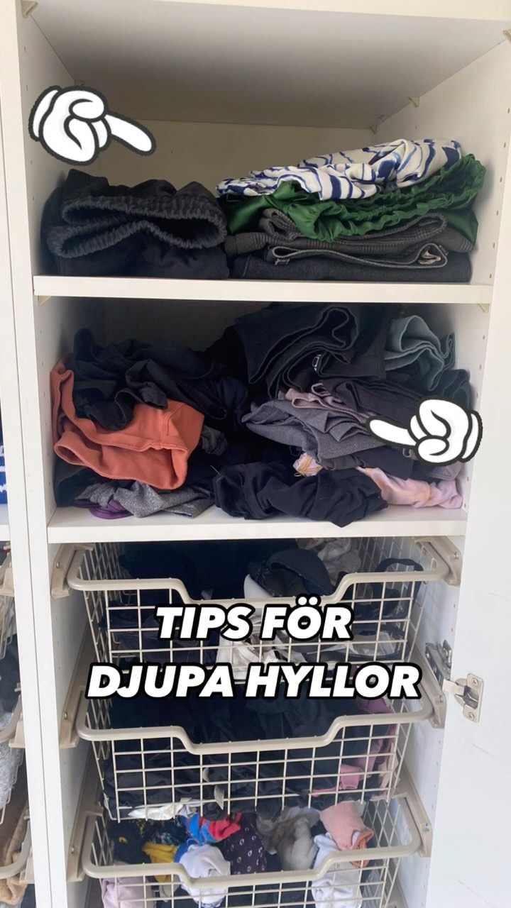 Djupa hyllplan? Maximera utrymmet och kom åt alla dina plagg/saker genom att skapa utdragbara lådor med IKEAS SKUBB-serie.
•
•
•
•
•
•
•
•
#ordning #ordningochreda #struktur #hemorganisering #organisera #förvaring #varsakpåsinplats #organisering #rensa #sortera #organiseraditthem #organiserahemma #rensaut #organiserahemmet #organiserahemmatjänst #döstäda #carolineöstling #swedishdeathcleaning #organizer #declutter #homeorganizer #getorganized #rensahemma #sorteradittliv #ikeaskubb #strukturhemorganisering