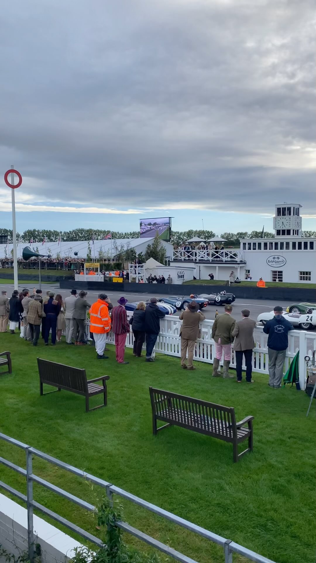 The first race of the 2024 Goodwood Revival gets underway. Friday was wet to say the least but the skies cleared to make a dramatic backdrop for the start of the Sussex Trophy. A grid of some of the most beautiful sports cars ever created- Jaguar D Types, ‘Knobbly’ Listers and Lotus 15’s. #racing #classiccars #motorsport #goodwoodrevival