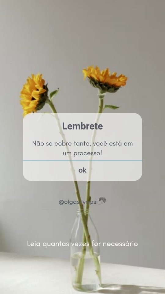 Se esse vídeo chegou até você, talvez você precise se lembrar de ser mais gentil consigo mesmo.
Aproveite o momento para parar, respirar fundo e dizer a si mesmo: "Não se cobre tanto, você está em um processo!"
Não esqueça que a autocompaixão é um exercício diário! ✨️🌻