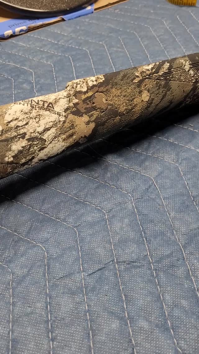 A different camo than what we usually do: Huntworth Tarnen. The finished product looks so good with a flat clear coat.
We still got some of this pattern in stock--let's hydrodip something!