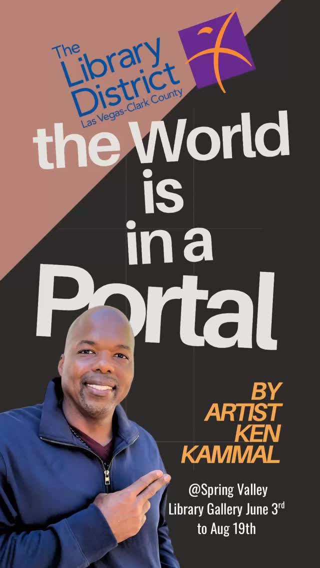 Ken Kammal: The World is in a Portal art exhibition is now showing at the Spring Valley Library Gallery from June 3 – August 19, 2025.
Thank you to the Library District Las Vegas–Clark County and staff for the opportunity to share my work with the Las Vegas community.
🔗 Click for more info: https://thelibrarydistrict.org/blogs/post/ken-kammal-the-world-is-in-a-portal/
@LVCCLD #springvalleylibrary #kenkammal #kenkammalart