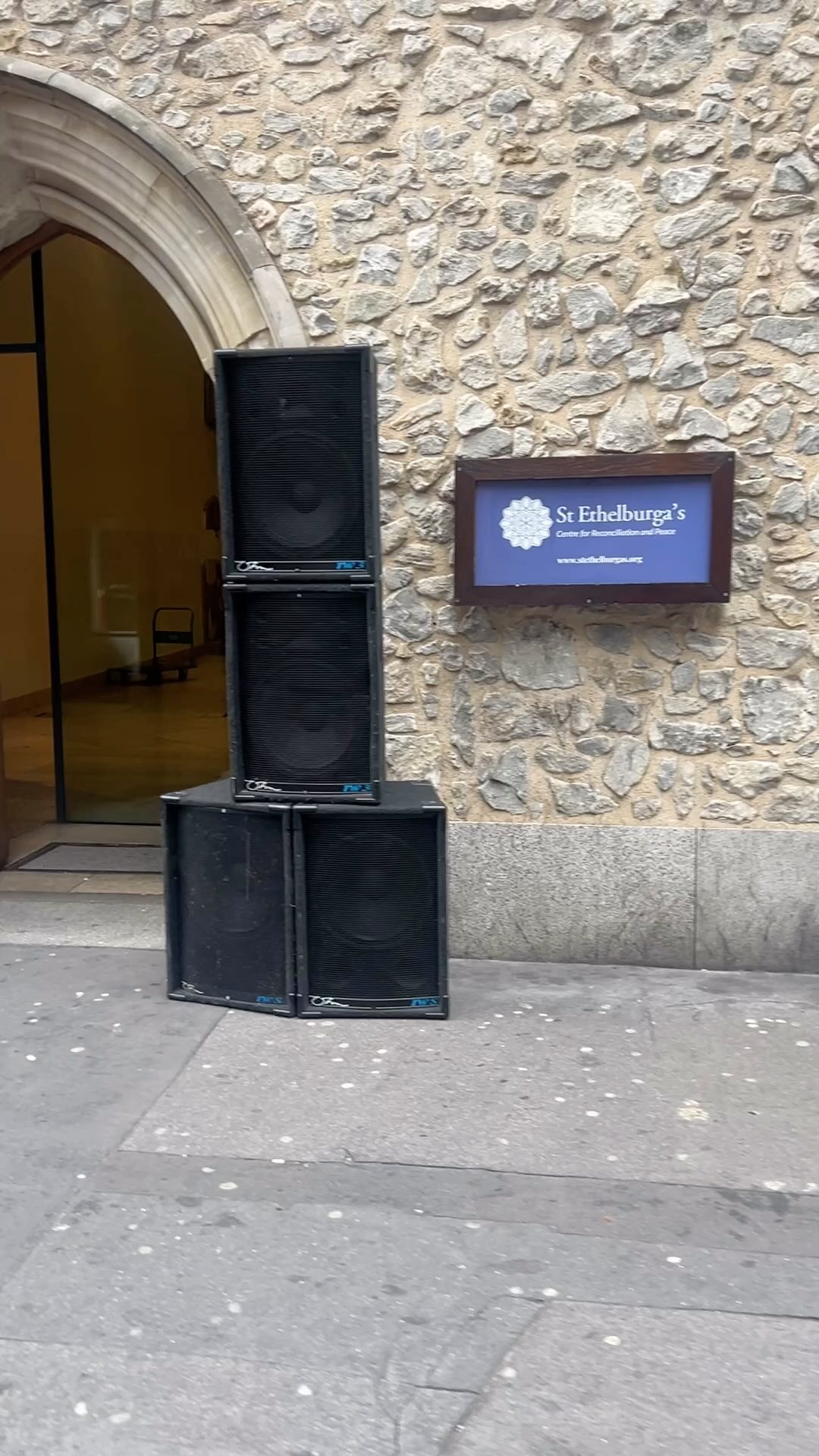 Sound Check is one of the most important times for us, check out one of our recent set ups from a private members event @st_ethelburgas - Reach out for bookings & enquiries 🔊🔌 #fyp #viralvideos #england #itscominghome #trending #event #london #manchester #sound #speakerhire
