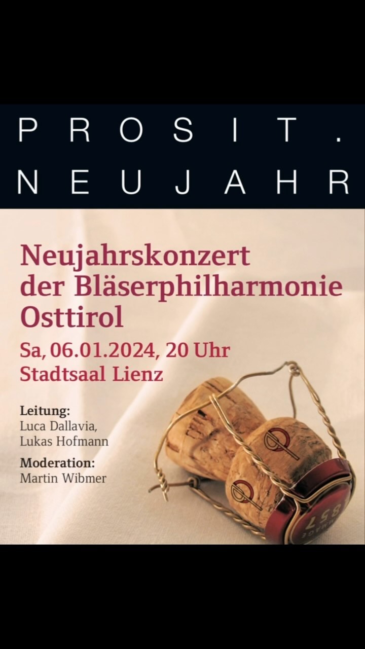 These days all we do is… 🥁🎺🪈🎷🎼
Das erste Probenwochenende ist fast geschafft und wir freuen uns schon sehr auf das Neujahrskonzert am 6.1.2024 um 20.00 im Stadtsaal in Lienz! #seidabei
Karten gibt es im Bürgerservicebüro in der Liebburg in Lienz! 🎫
#neujahrskonzert #symphonicband #symphonicwinds #bpho #lienz #stadtkultur #osttirolbergtirol #rehersal #probenwochenende #prositneujahr