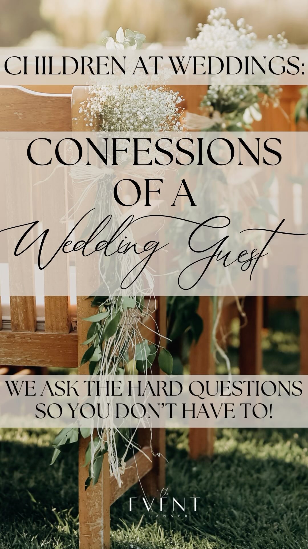 The decision to not allow children at a wedding is cause for anxiety in many couples. More and more people are choosing a kid-free wedding day. If youāre on the fence about the subject, here are a few factors to give thought to:
- Meals: Children can be picky eaters, so you will need the caterer to prepare special meals for the kids
- Seating: Other than infants and toddlers, you should plan your seating arrangements to accommodate for kids
- Alcohol: Make sure to communicate clearly that alcohol will be served at the wedding. Even if you welcome kids, this allows parents to make their own decision on if they want to bring them or not
- Safety: Kids can get a little rowdy, so their safety is definitely something to consider. How kid friendly is your venue? You also have to consider that youāre liable if anything gets damaged
- Noise: Keeping kids quiet during your ceremony can be extremely challenging; as can trying to guard them from the music volume at the reception
- Responsibility: Be clear with the parents of the expectation that they attend to their children at all times
- Communicate: Be clear on your invitations of what type of wedding youāre planning. āReception to followā = everyone is welcome. āAdult only receptionā = no kids. āCocktails, appetizers, & dancing to followā = leaves it up to the parents
If you still need some advice on invitation wording for your wedding, DM us āWORDINGā and your email address & weāll send you our invitation wording guide!
#theeventplanner #realweddings #alabamaweddings #alabamaweddingplanner #tennesseeweddingplanner #tenneesseeweddings #birminghamweddings #huntsvilleweddings #nashvilleweddings #guesttellall #weddingguests #confessionsofaweddingguest