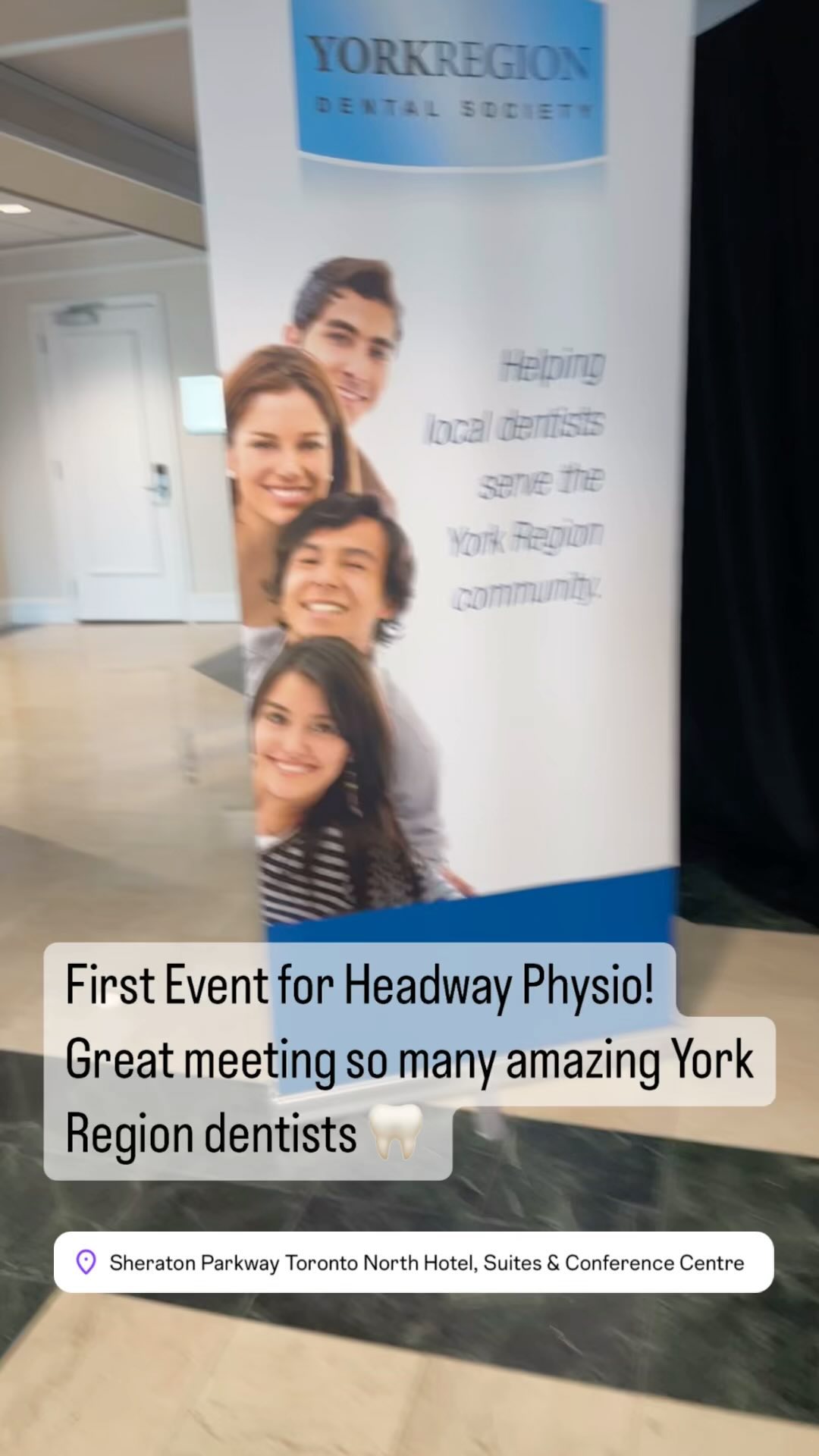 If you told me 11 years ago that I’d be sponsoring my first table at a dental conference I’d think you were crazy. Working with dentists has turned out to be one of the most amazing relationships I could have ever asked for. So excited to introduce officially for the first time @headwaypt at the York Region Dental Society meeting on TMD. #tmd #yrds #pt #cctt #tmj #tmjphysio