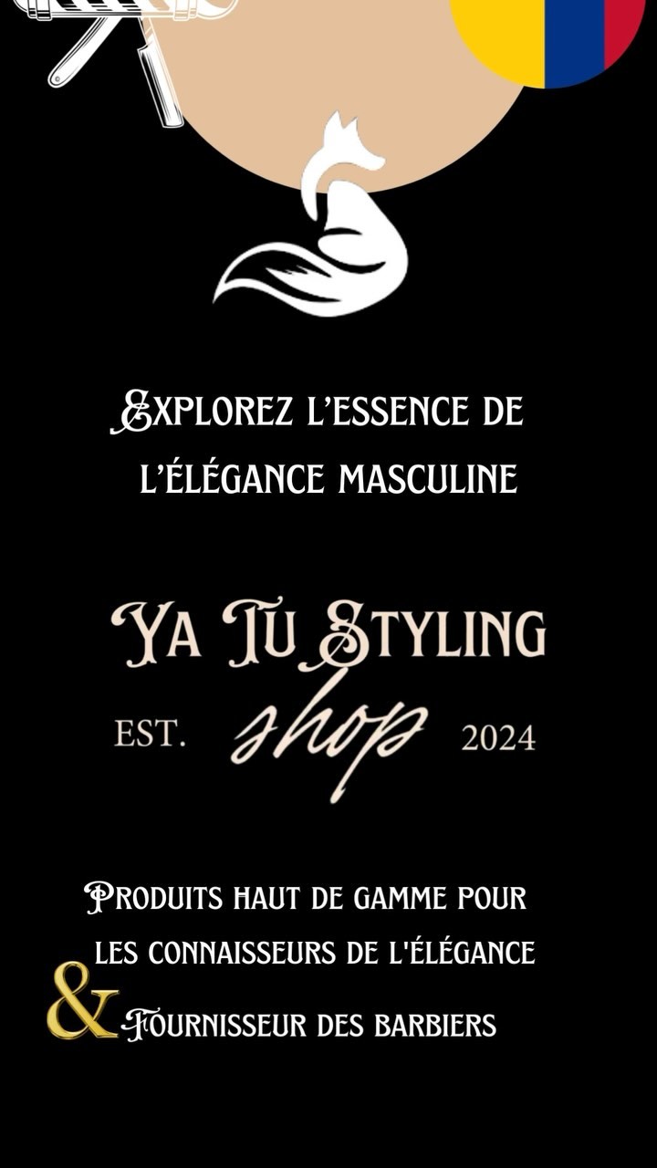 Bienvenue chez Ya Tu Styling🦊
Plongez dans l’univers raffiné où chaque produit incarne l’élégance et le soin.
Nous croyons que chaque homme mérite des soins de qualité supérieure, alliant tradition et innovation.
Notre mission est d’apporter sophistication et soin raffiné à votre routine quotidienne.
Suivez-nous pour découvrir comment nos produits peuvent transformer votre routine de soin avec style et distinction.
#EleganceRaffinée #SoinMasculin #GroomingDeLuxe #SoinPremium #Barbier #RoutineDeSoin #ConnaisseursDuStyle #innovationettradition #yatustyling
