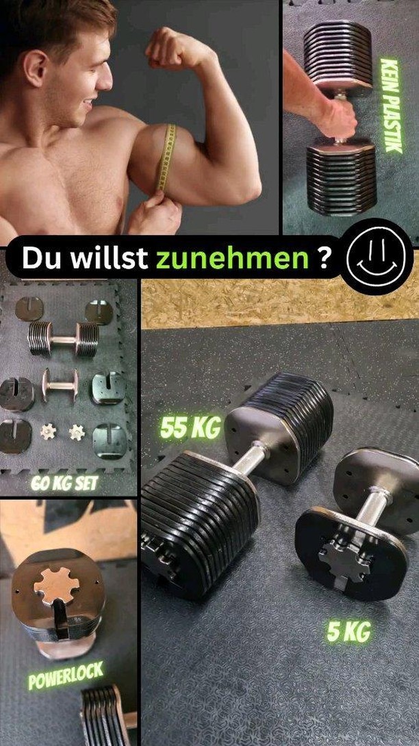 Mit der T4 nimmst du zu nicht ab.
Ein Hantelsystem für wirklich alles,
schnelle Gewichtsanpassung durch Powerlocksystem, keine Gewichtsbegrenzung
unzerstörbar,
Kein Plastik
#kurzhantel #bodybuilding #powerlifting
#Training #homegym #kompakthantel #krafttraining #kurzhanteltraining #fitwerden #trainingzuhause