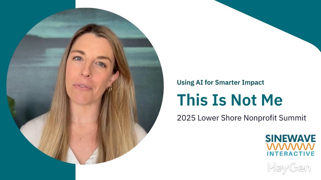 Welcome to the Uncanny Valley, and thank you to the Community Foundation of the Eastern Shore, United Way of the Lower Eastern Shore, and the PACE Center for having Sinewave Interactive present at the 2025 Lower Shore Nonprofit Summit. I spoke on how small nonprofits can leverage AI tools to do more with less, and used my HeyGen avatar to help with the demos.
Would love to hear from a native speaker of Haitian Creole to find out if my workaround for it not being one of the supported languages- is this understandable? Is the accent insane?