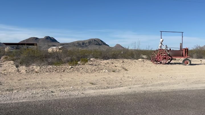 One of the signposts on the way out to my dome home in Terlingua.