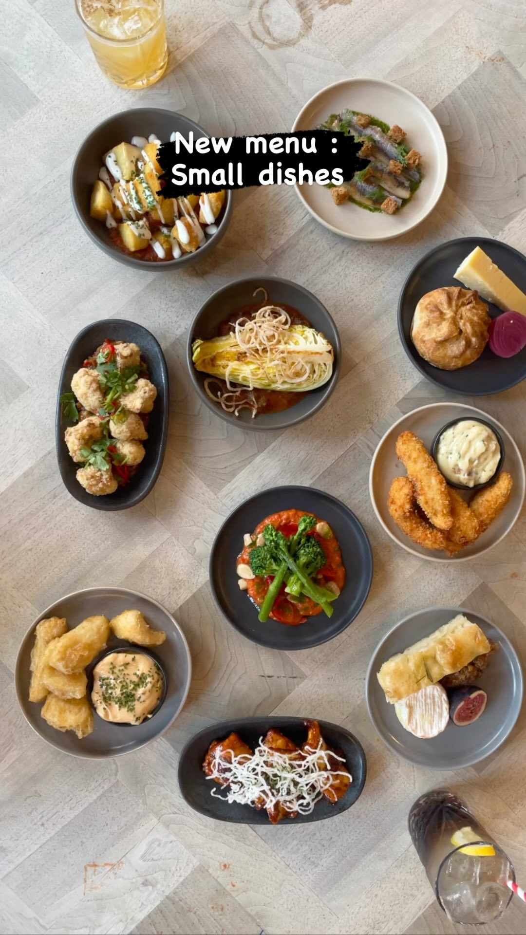 Very Excited for our new menu . Small plates to share with your friends ! Why not try with our new selection of cocktails . Look forward to seeing you all 🍸🍹🥂 #cocktails