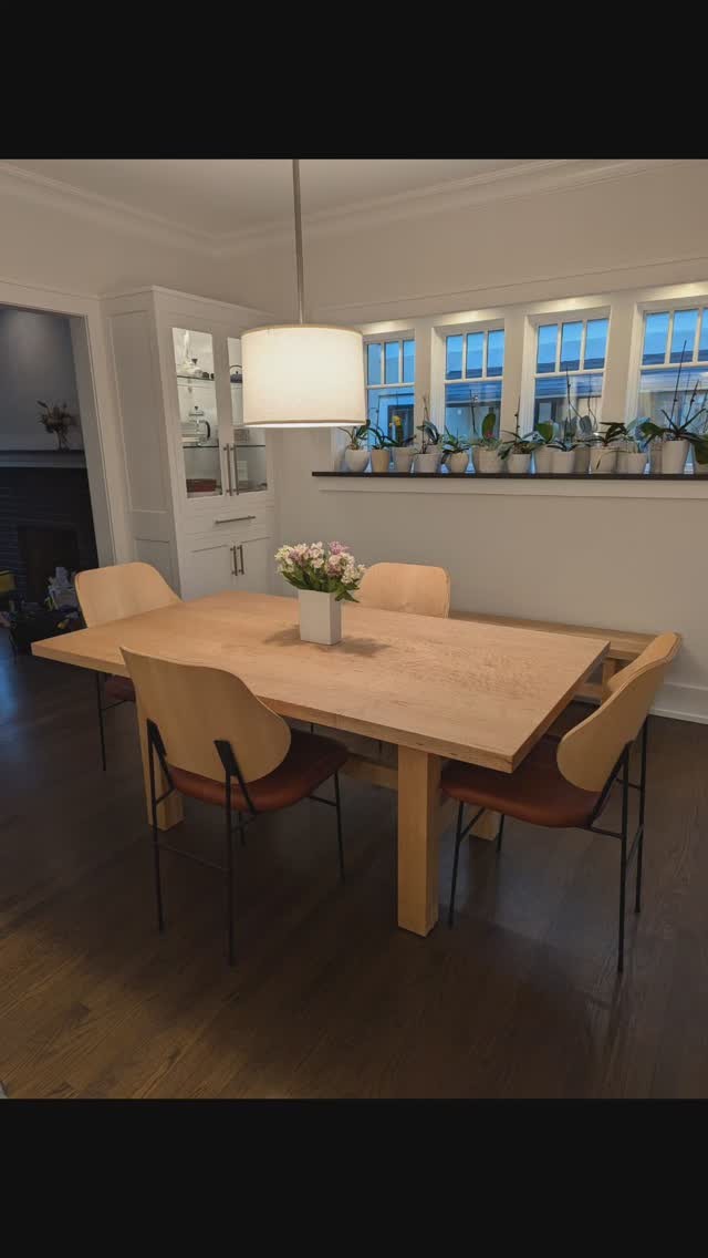 Introducing the Thomas; simple, modern, beefy, with craftsman inspiration.
This was a special piece for a friend and neighbor crafted from solid birds eye maple.
Message us for custom version of your own. Others will be available on the website soon!
#diningroom #diningtable #customfurniture