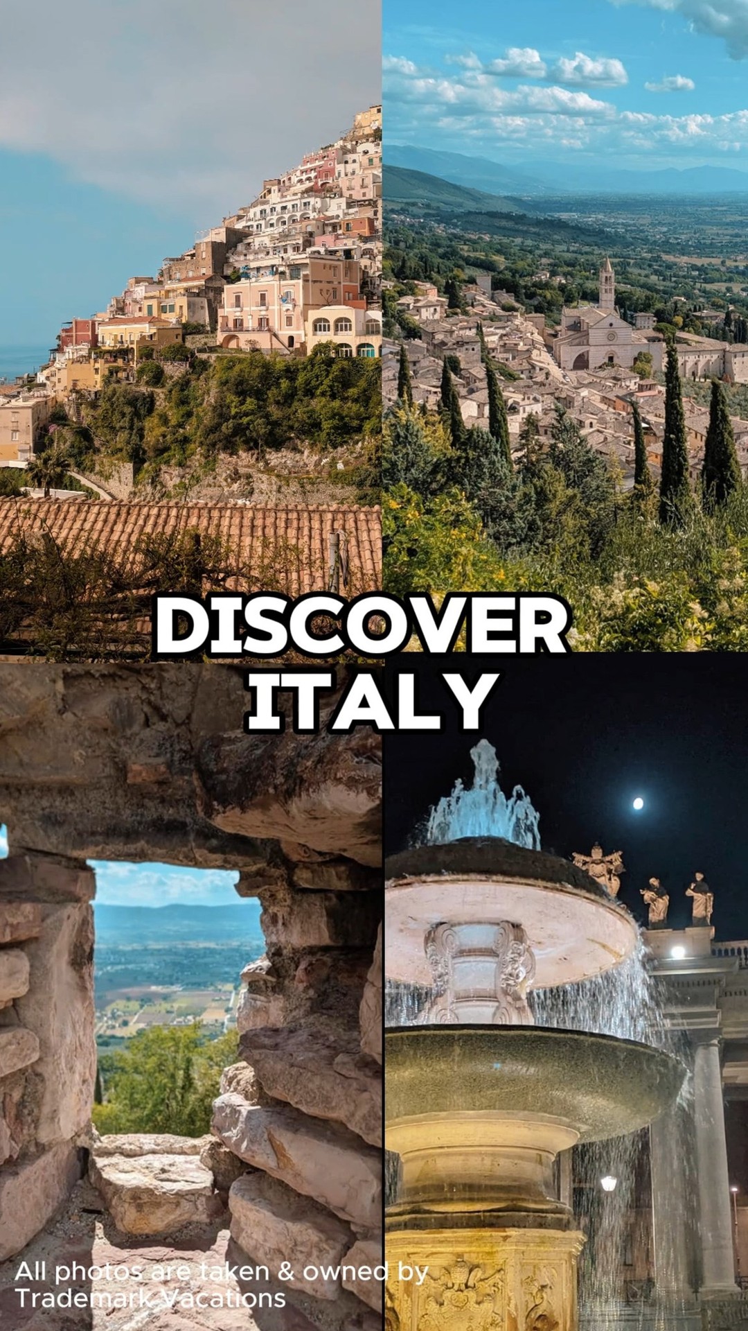 Italy is one of our most requested places for travel here at Trademark Vacations, and for good reason! Not only is Italian history one of the richests acorss the world, but its culture, landscape, food, and people makes any trip to Italy an unforgetable one! ✈️🍝🥂
Your custom made Italian dream vacation awaits! To learn more, check out our website trademarkvacations.com
#exploringeurope #trademarkvacations #EuropeanVacations #luxurytrip #GoSomewhereAmazing #travelphotograpy #customvacation #discoveritaly