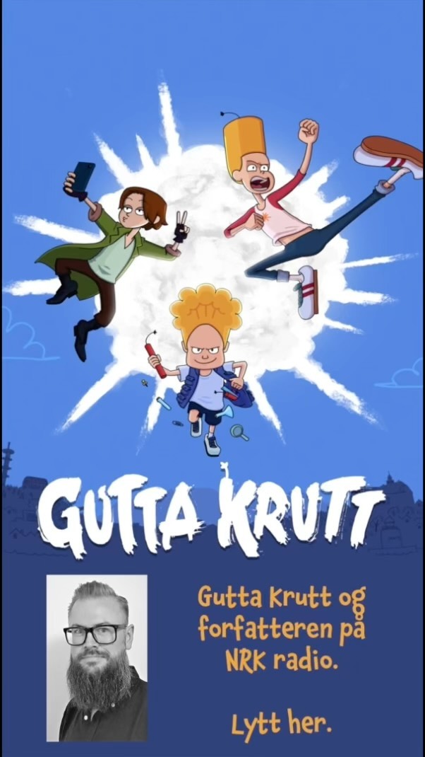 Gutta Krutt og forfatteren på NRK radio - Husk lyd.