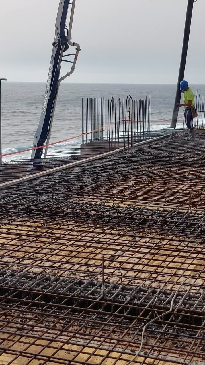 New factory works first floor done! Check the ocean view 😉 #corbellati #missile #corbellatimissile #barchetta #coupe #targa #weapon #hypercar #hypercars #supercar #supercars #luxury #luxurycars #jewelry #handmade #fast #fastestcarsintheworld #records #record #unique #billet #machined #cnc #carbonfiber #becauseracecar #custom #custommade #construction #work #heavyequipment