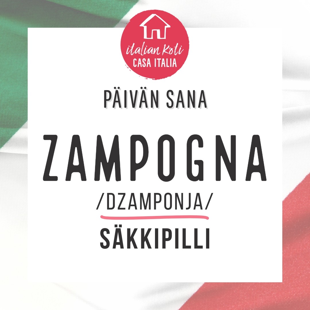 🎵 Italian sana “zampogna” tarkoittaa pussipilliä, joka on perinteinen italialainen puhallinsoitin. Se koostuu eläimen nahasta valmistetusta säkistä ja useasta erikokoisesta pillistä, jotka on varustettu kaksinkertaisilla lehdyköillä (kielillä). Zampogna on erityisen suosittu Etelä-Italiassa ja se on keskeinen osa alueen kansanmusiikkia, erityisesti joulun aikaan.
Etymologia:
Sanan “zampogna” alkuperä on epäselvä, mutta sen uskotaan olevan kansanomainen muoto latinan sanasta “symphonia”, joka puolestaan tulee kreikan sanasta “symphonía”. Kreikassa sana tarkoitti alun perin yhteensointua tai yhteissoittoa, mutta myöhemmin sitä käytettiin myös musiikki-instrumentista.
Esimerkkilauseita italiaksi:
1. Durante il Natale, i suonatori di zampogna girano per le strade suonando melodie tradizionali.
• “Joulun aikaan zampognan soittajat kiertävät katuja soittaen perinteisiä melodioita.”
2. La zampogna è uno strumento difficile da imparare a suonare bene.
• “Zampognan soittaminen hyvin on vaikeaa oppia.”
3. Le melodie della zampogna possono evocare forti sentimenti di nostalgia.
• “Zampognan melodiat voivat herättää voimakkaita nostalgisia tunteita.”
#italia #päivänsana #paroladelgiorno #zampogna #säkkipilli