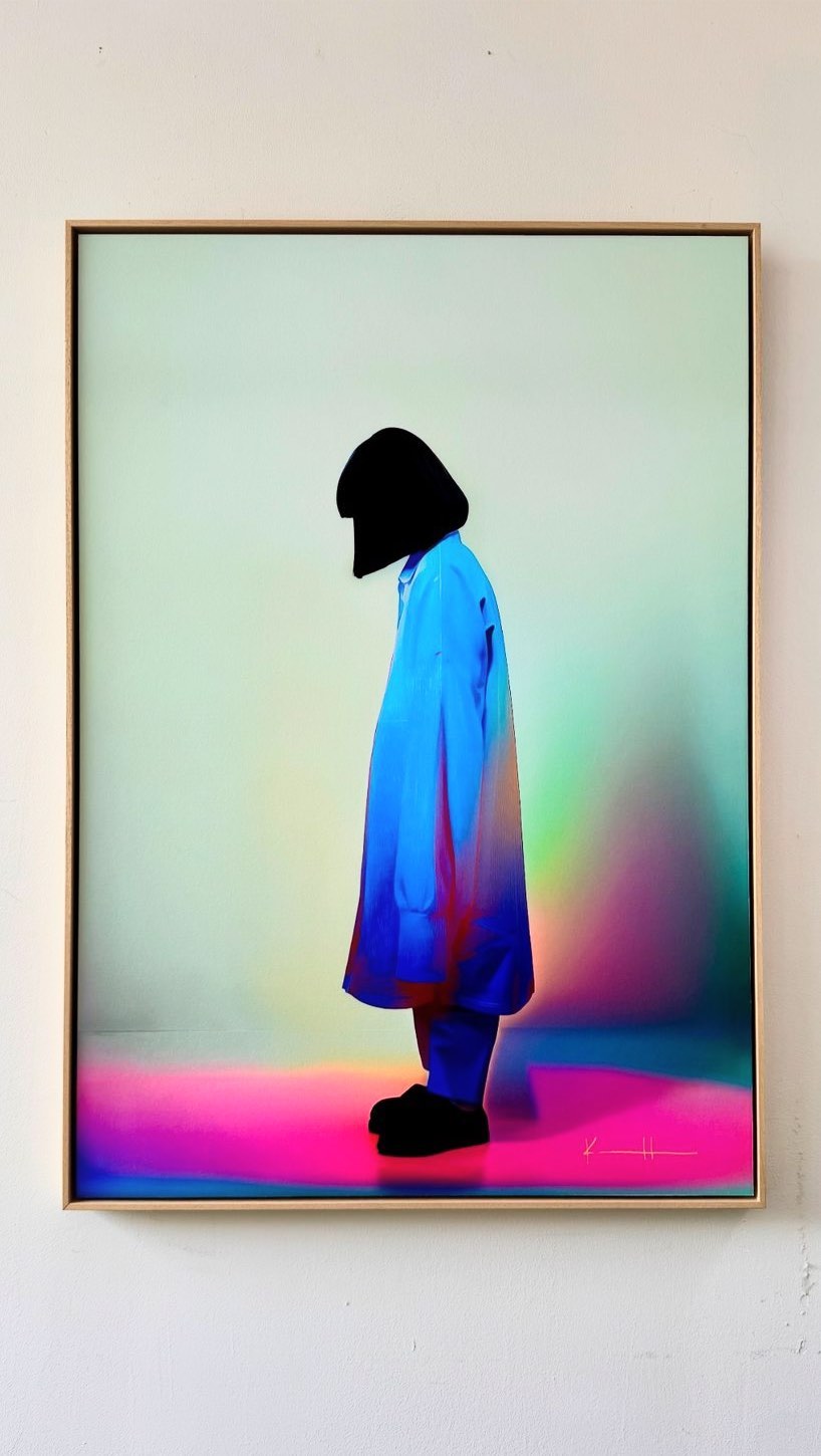 “The solitary figures in my artwork, captured in moments of pause: mid-fall, mid-life, mid-dream, represent more than isolated individuals. They are fragments of memories
and echoes of the people in my life, including myself, my wife, and my father.” - Kalle Hellzén
Hellzén is a colorblind multidisciplinary artist with strong experience in design, digital innovation, and cinema. His pictorial career, however, is relatively recent and draws heavily on influences from these different fields.
His works are a story in which figures that draw directly from his memories are suspended in these isolated and solitary worlds immersed in bright colors that are the result of his particular and very personal vision.
“My experience as a colorblind artist has profoundly shaped my understanding and use of
color. Initially, color intimidated me; I gravitated towards blues and blacks in my clothing
and deferred to others for color decisions. This changed when I started painting. I
discovered that my unique perception of color wasn’t a hindrance but a strength. It
became a medium through which I could evoke strong emotions and tell compelling
stories. Now, color, for me is more than a visual element; it’s a profound way of
communicating emotions and experiences, allowing me to connect with people on a
deeper and unique level through my art.”
.
.
.
🎥 Repost from @artbykallehellzen
Work featured:
‘Home’ - digital on fine art paper.