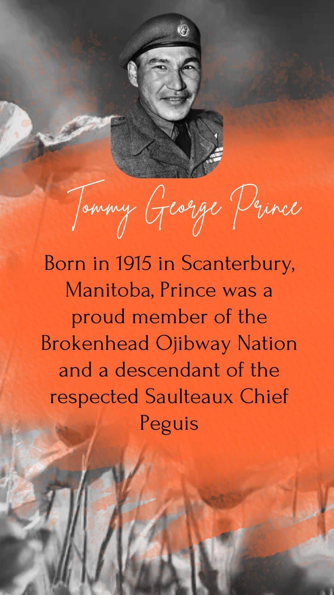 Tommy Prince, one of Canada’s most decorated Indigenous soldiers, was a true hero and a master of stealth and courage. Serving as a reconnaissance expert with the Devil’s Brigade, he once posed as a local farmer to repair a broken communication line under the watchful eyes of enemy troops, ensuring the success of his mission and the safety of his comrades.
Born in 1915 in Scanterbury, Manitoba, Prince was a proud member of the Brokenhead Ojibway Nation and a descendant of the respected Saulteaux Chief Peguis. He enlisted in 1940 and quickly distinguished himself in the Royal Canadian Engineers, later joining the elite 1st Special Service Force—a joint Canadian-American unit feared by the enemy as the “Devil’s Brigade.”
Prince’s bravery was legendary. In Italy, he used his skills to relay vital information that led to the destruction of multiple German artillery posts, earning him the Military Medal. In southern France, he trekked 70 km across rugged terrain to report on German positions, enabling a successful assault and earning him the American Silver Star.
After the war, Prince’s legacy continued. He was awarded 11 medals for his service in WWII and the Korean War, recognized by Canada, France, Italy, and the United States. Today, we remember Tommy Prince not only as a decorated war hero but as a proud Indigenous leader and advocate who fought tirelessly for his people and his country.
#RemembranceDay
#TommyPrince
#IndigenousHeroes
#Canada
We Greatly Appreciate the information provided by:
https://www.thecanadianencyclopedia.ca/en/article/tommy-prince
https://www.veterans.gc.ca/en/remembrance/people-and-stories/tommy-prince