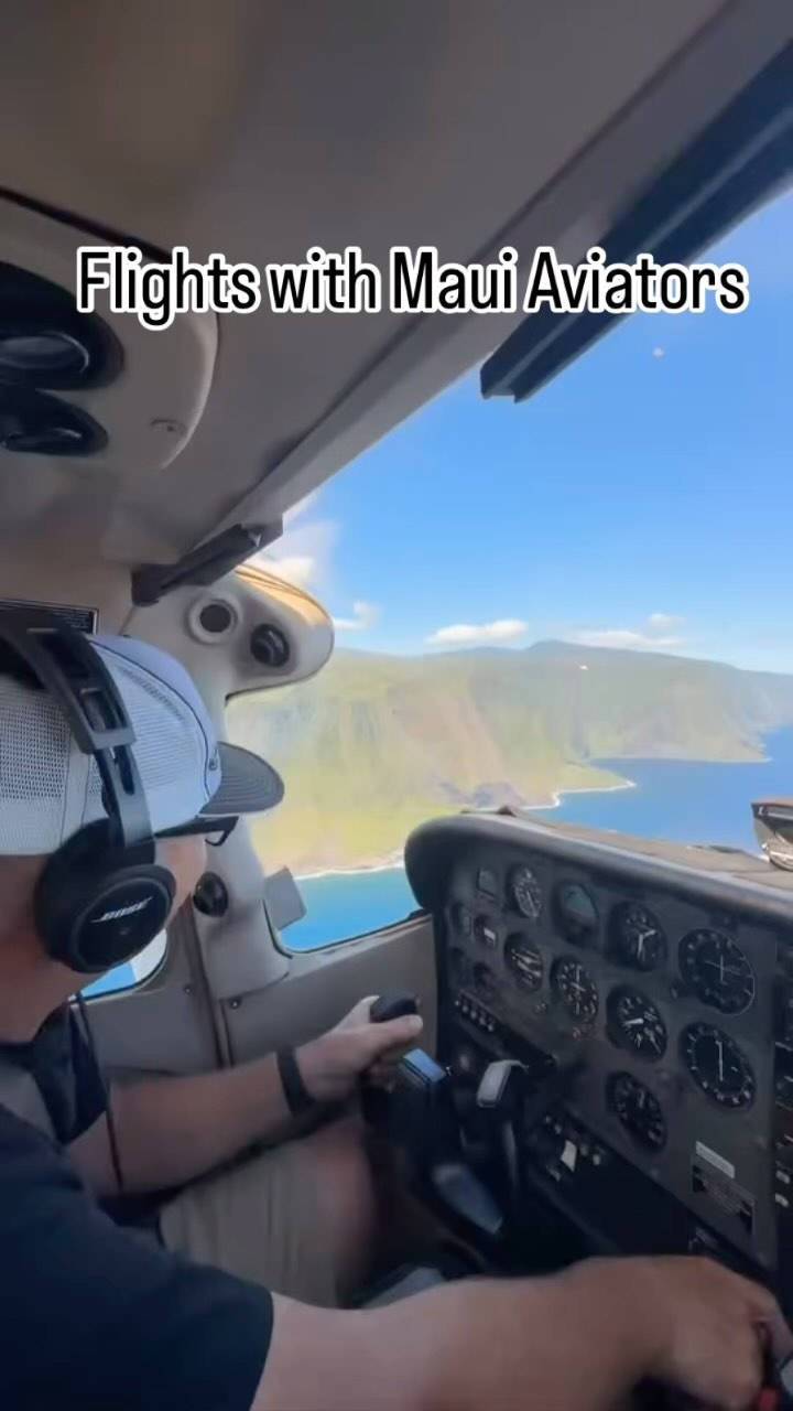 Flights with Maui Aviators is a must when visiting Maui! #idratherbeflying #mauiaviators #flyhere #trainhere