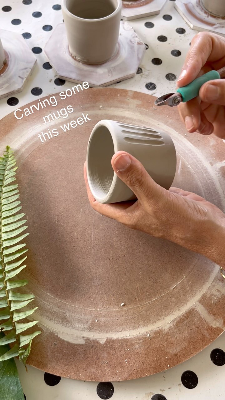 Life is super busy at the moment, but I did manage to throw and carve some mugs🌿
#handmadeceramics
#ceramics
#ceramica
#madeinSouthAfrica
#homedecor
#decor
#iloveceramics
#ceramicart
#pottery
#gifts
#potterymugs
#handbuild