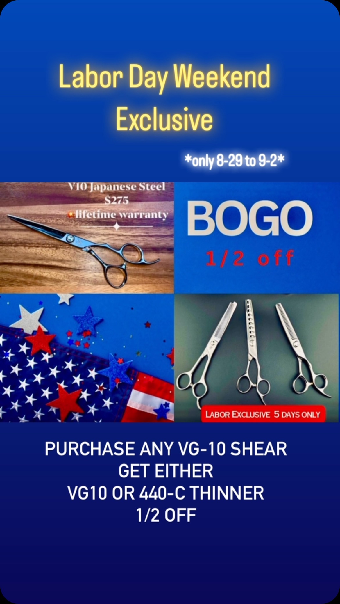 Grab this before it's over! Right now until Monday our top VG-10 Shear and Thinner set is only $397.5! Solid Japanese Steel will last many years and stay sharper longer! #VG10 #professionalshears #hairstylist #hairsalon #japanesesteel #BTshears
