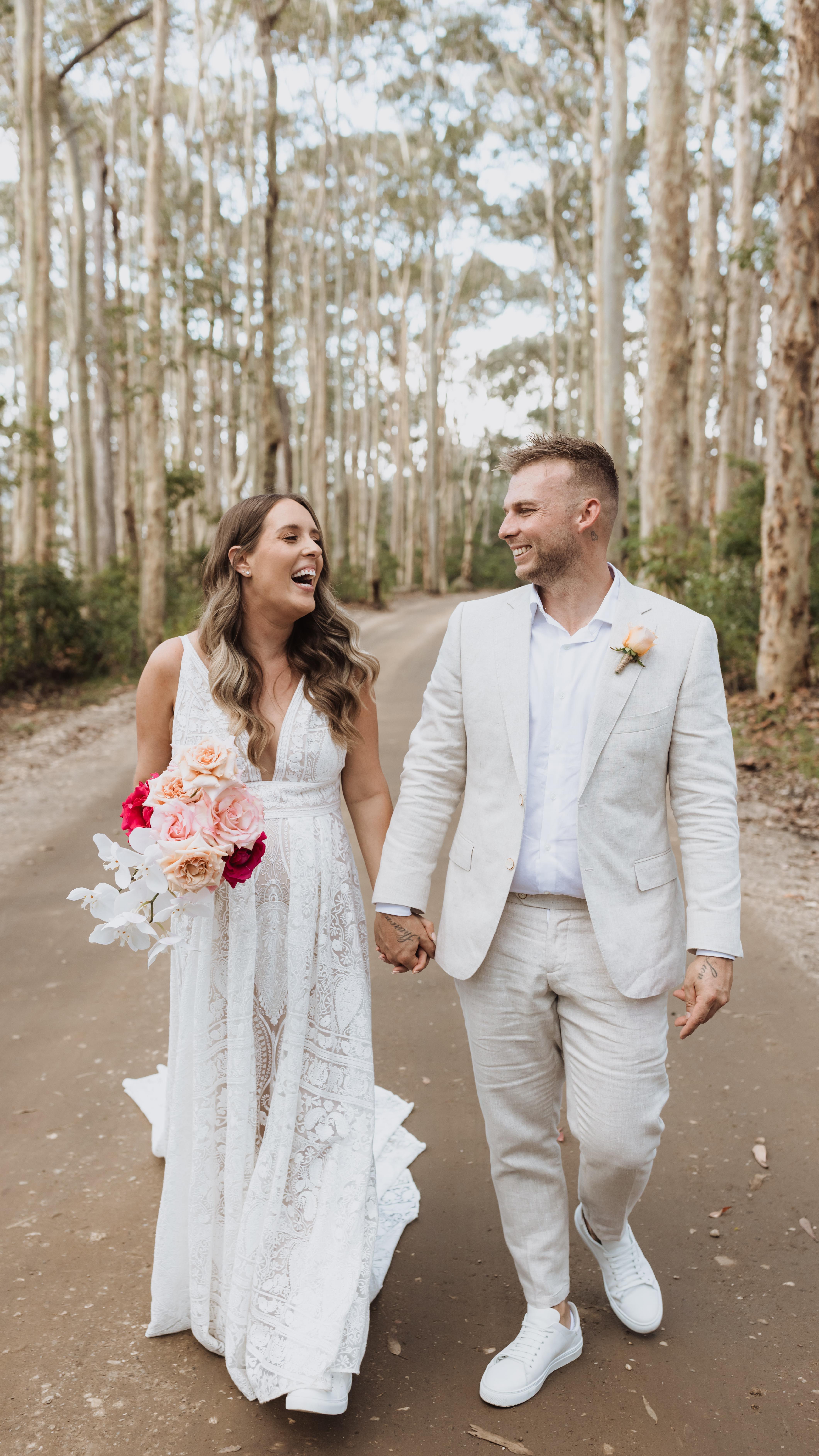 Happy 1st Anniversary to Danielle and Jackson. 🎉
I got to see them in December when they were guests at another wedding (I was marrying their mates!) and it was so nice to catch up, hear all about their life as a family of three now, and of course, have a laugh. 💕
Also, we are standing so far apart in our picture together because, and I don’t want to exaggerate this but, it was approximately 1,285 degrees that day. Danielle was pregnant and Jackson was in a suit though so I certainly wasn’t going to be complaining. 😆
Photography: @mattashton_photo
Venue: @bawleyvaleestate
Flowers: @ulladullaflorist
Catering: @duckduckgoosecatering
Music: @jasonnorrismusic
Hair: @willowhairbychantelle_
Makeup: @hayleymcivermakeup
Dress: @ruedeseinebridal @thebridalatelier