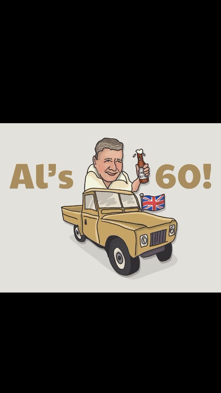 I always love drawing fun, custom cartoons that tell the story of a person on their special day. This drawing was used on the invite, the opening title of a birthday video, the cake topper and it was even used on name badges for everyone at the party. Happy Birthday Al! #visualstorytelling #customcartoon #birthdayart #specialevents