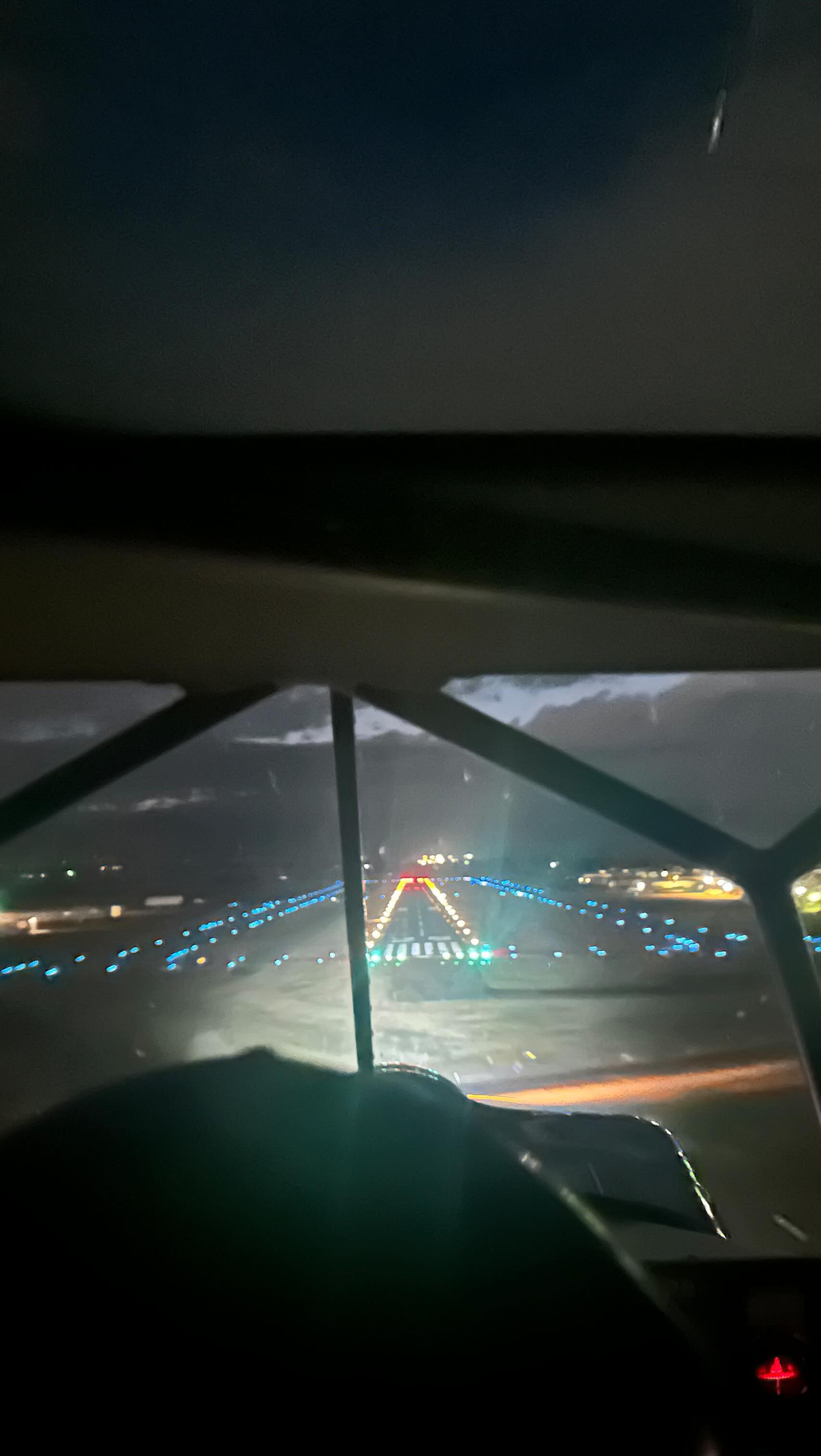Nighttime tailwheel training in Colorado in a Super Decathlon.
