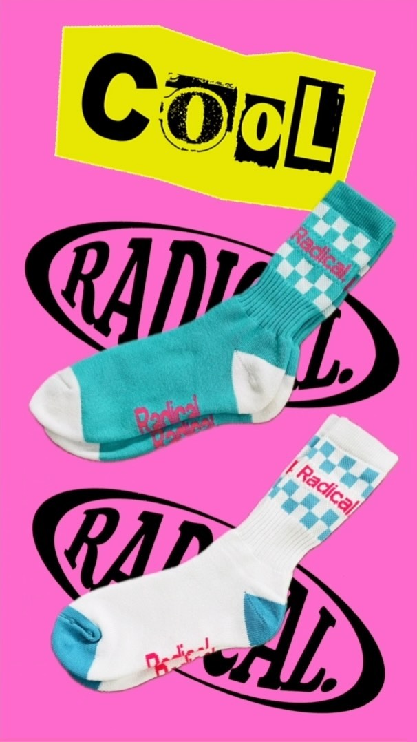 SOCKS SOCKS SOCKS!!! Limited run of our new checkerboard socks launching Friday at 6pm! Super comfy and they look rad! First batch sold out at 2000 TREES FESTIVAL, so get in there quick! #radicalclothinguk #socks #radsocks #mentalhealthawareness #fashion #accessories #rideformentalhealth #fashionbrand #mentalhealth #stayrad #rad #summervibes #summerfashion #limitededition #beachvibes