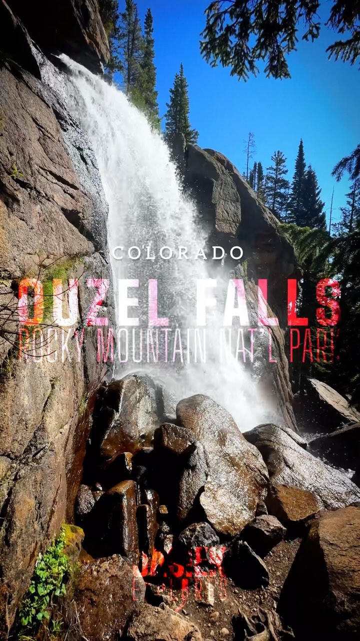 Hot summer forced me out to #Colorado in search of operating waterfalls ⛲️ Enjoy the #hike along a #trail abundant with water. #getoutandexplore