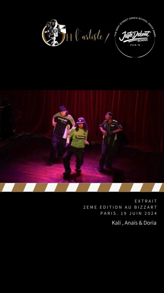 Extrait Passage spectacle- EGOTRIP @_bbykali @just_h_d @anaissavel_ lors de la 2eme édition de Oh l'artiste x Juste debout school @jdschool au @bizzartclub