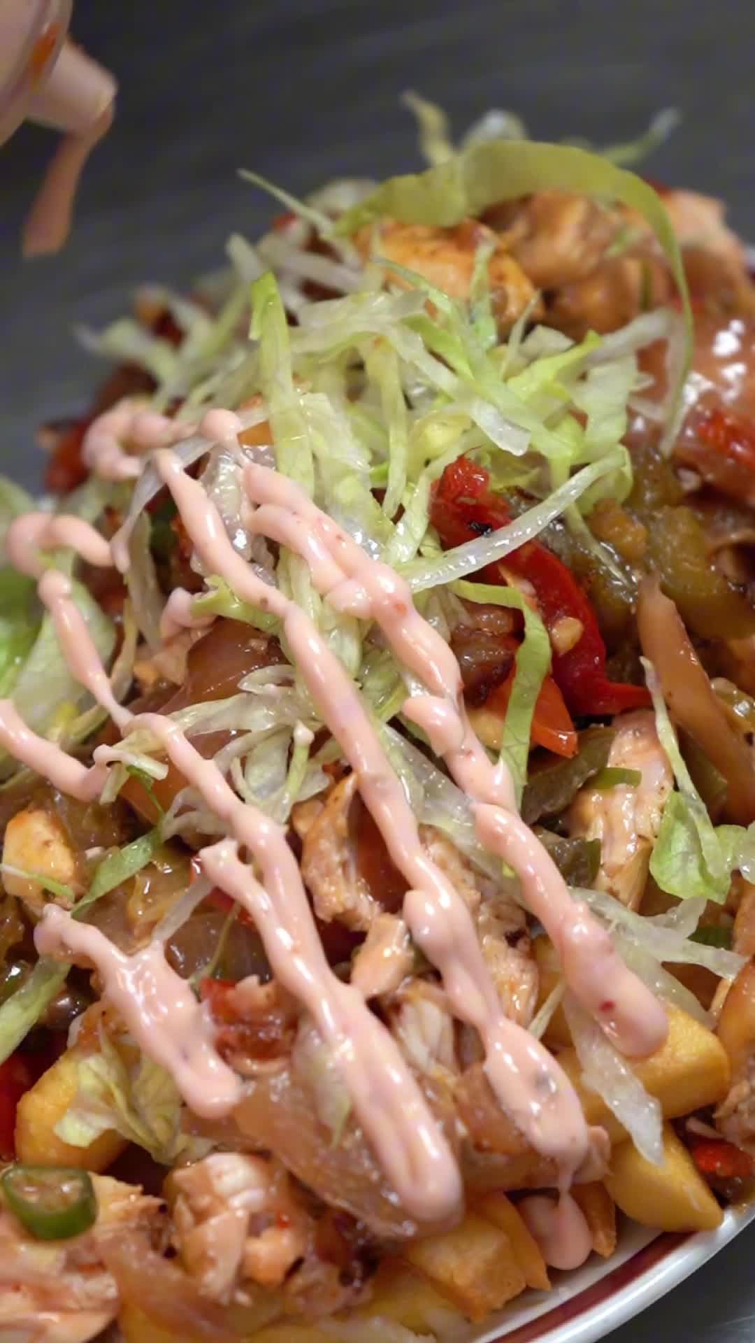 Messy, saucy, spicy, perfectโChicken Dirty Fries, anyone? ๐ถ๏ธ๐ฅ