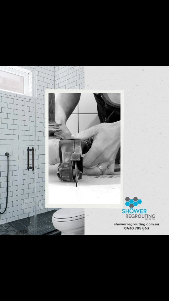 Shower Regrouting Perth in action 🎬 . Grout removal is the essential key to a successful re-grouting job to ensure perfection adhesion of the new grout.