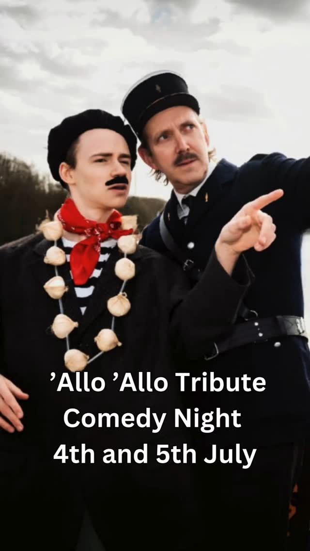 Booking now open! Link in bio.
Will René dodge the Germans and the Resistance alike when he takes to the water?
Yes, we are back on board the Mississippi Steamboat at Horning, this time to bring you a hilarious 'Allo 'Allo themed adventure.
Tickets include entertainment, a three hour cruise and a 12-course French themed canapé-style menu.
Listen very carefully...don't let this trip p*ss you by!
#listenverycarefully
#alloallo
#immersiveexperience
#iwillsaythisonlyonce