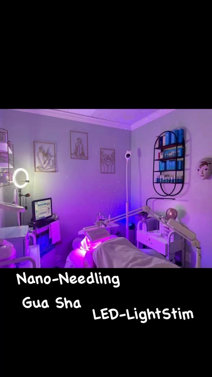 Nano needling with Gua Sha and LED LightStim therapy🥰
