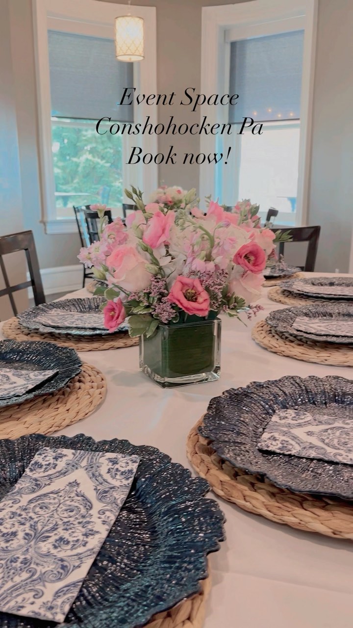 Booking for 2023! Perfect for baby showers, bridal showers, birthday’s, graduation parties, small weddings, and team meetings!
#conshohocken #philadelphia #mansionparty #booknow #eventspace