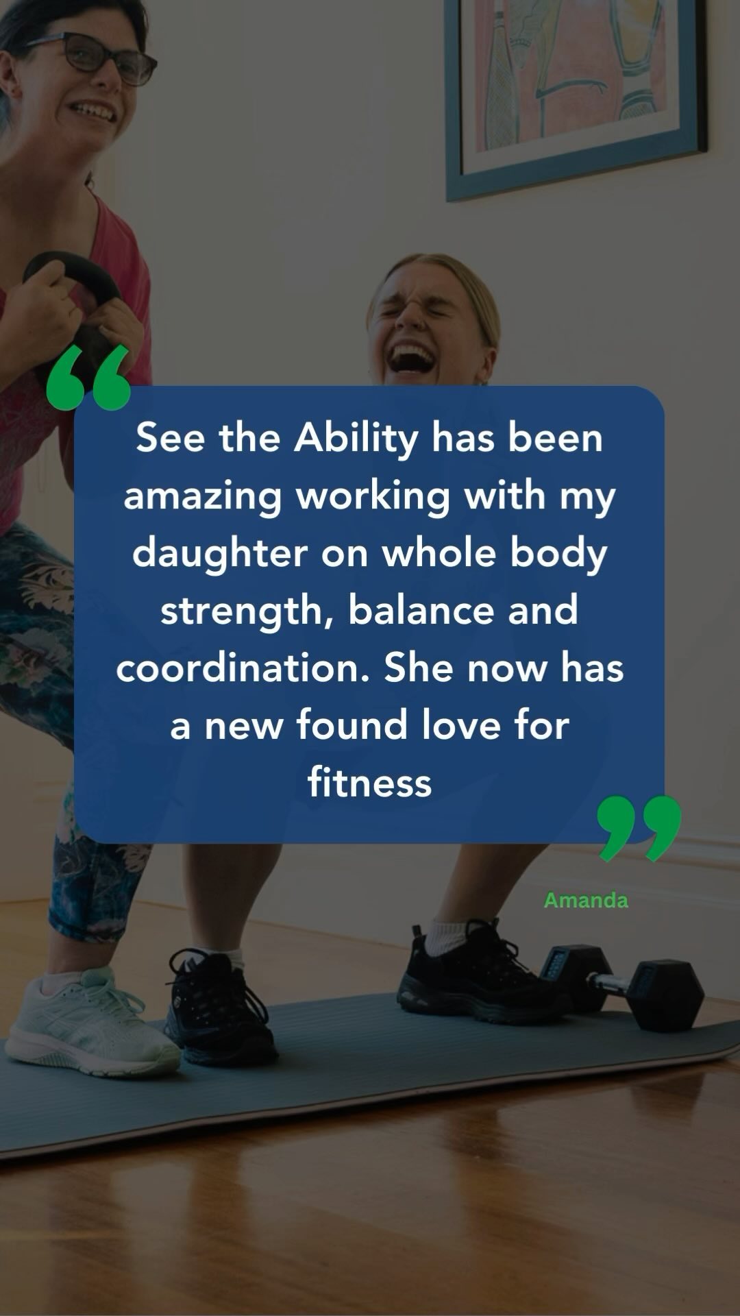 Another person enjoying exercise a little more? That’s a BIG win.
If you’re not enjoying it, you’re doing something wrong.
It’s meant to be hard and it’s meant to be challenging. But you can do hard things, and there’s enjoyment in overcoming that.
#SeeTheAbility