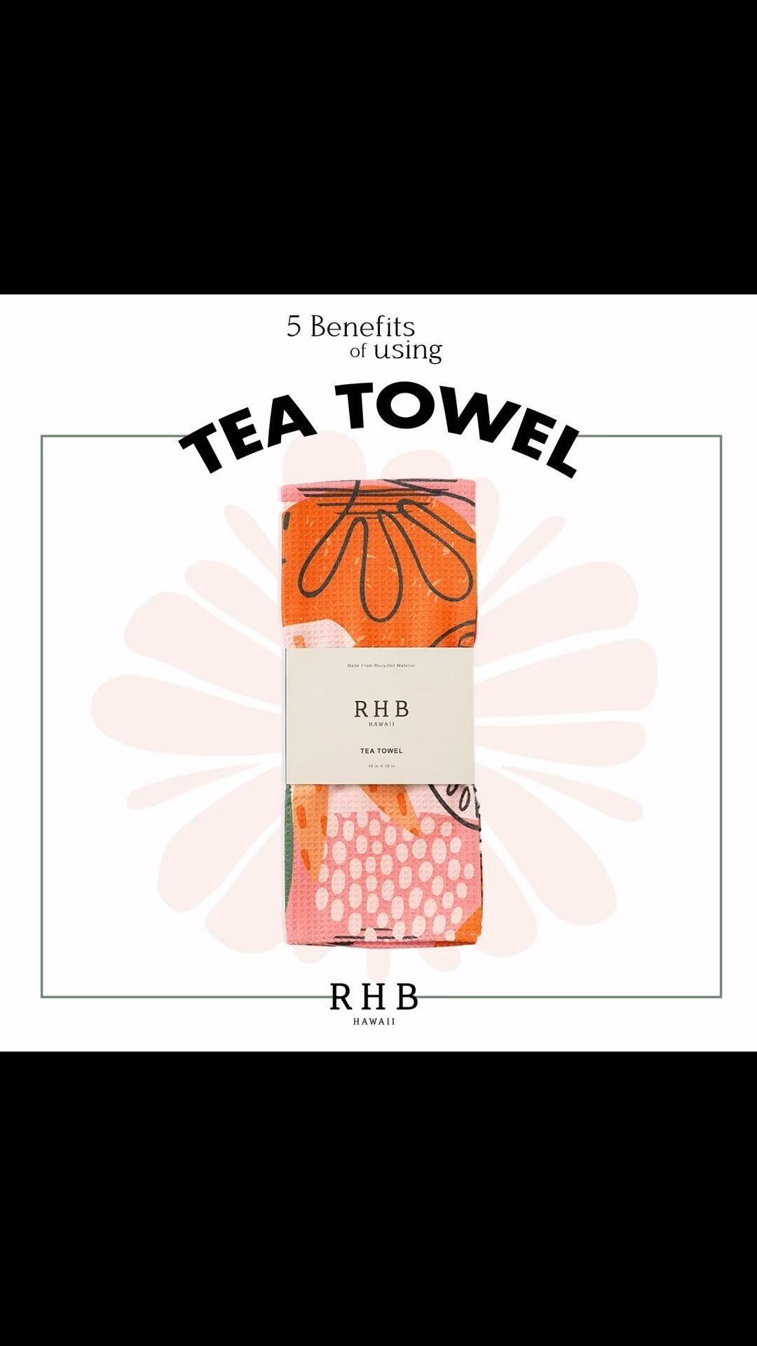 📌 Here are the 5 benefits of using tea towels
* SUPER ABSORBENT: The waffle material makes excellent for drying dishes, glasses, and hand efficiently.
* QUICK DRYING: Dries 3x faster than a normal cotton towels which helps to prevent the growth of bacteria and odors and maintaining a clean home.
* RECYCLED MATERIAL: Our reusable tea towels reduce the need for disposable paper towels, helping to minimize waste and makes the earth happy :)
* STYLISH AND DECORATIVE: Our tea towels come in a wide range of designs, colors and patterns, adding a touch of style and personality to your kitchen and home.
* VERSATILE: They can be used for various kitchen tasks or simply in your bathroom.
#rhbhawaiihome #rhbhawaiiteatowel #kitchenmusthave #kitchenaesthetic #teatowels #teatowel #5benefitsofteatowel