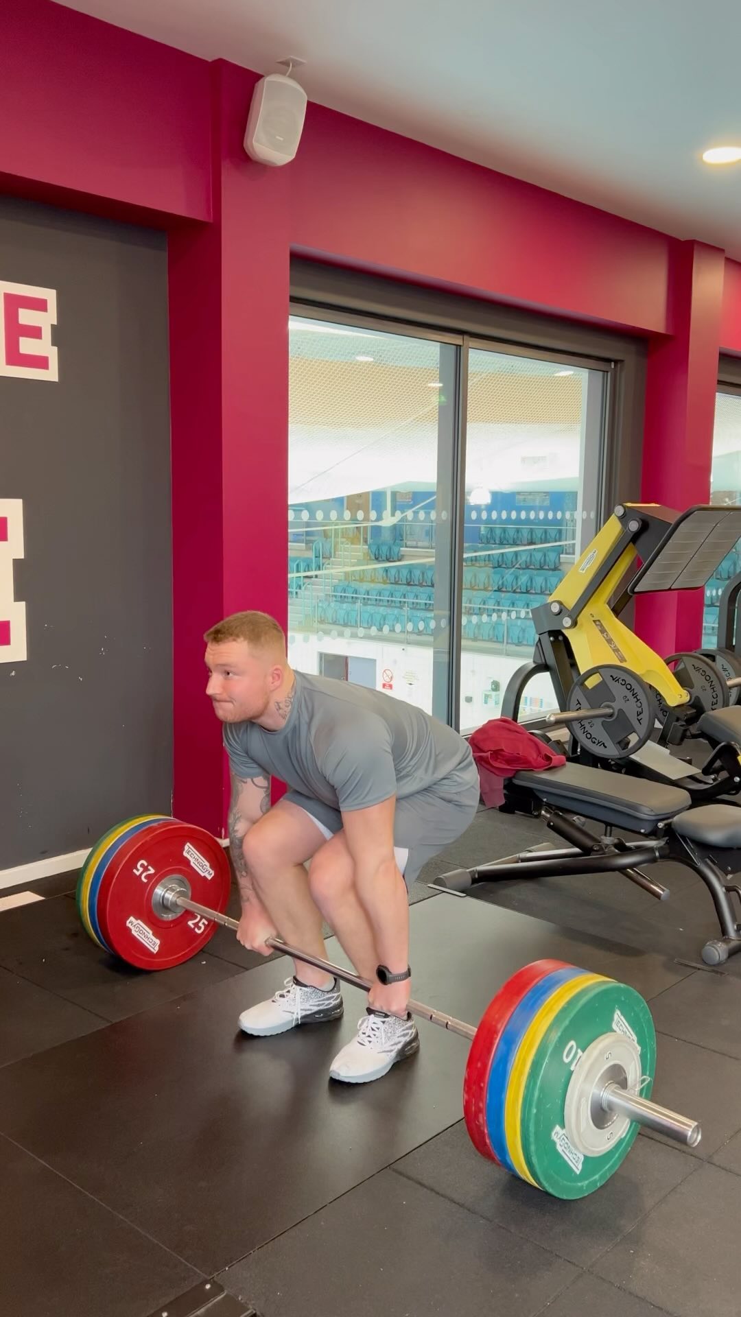 Some fitness testing at our course in Newcastle Under-Lyme. #deadlift #squat #skierg