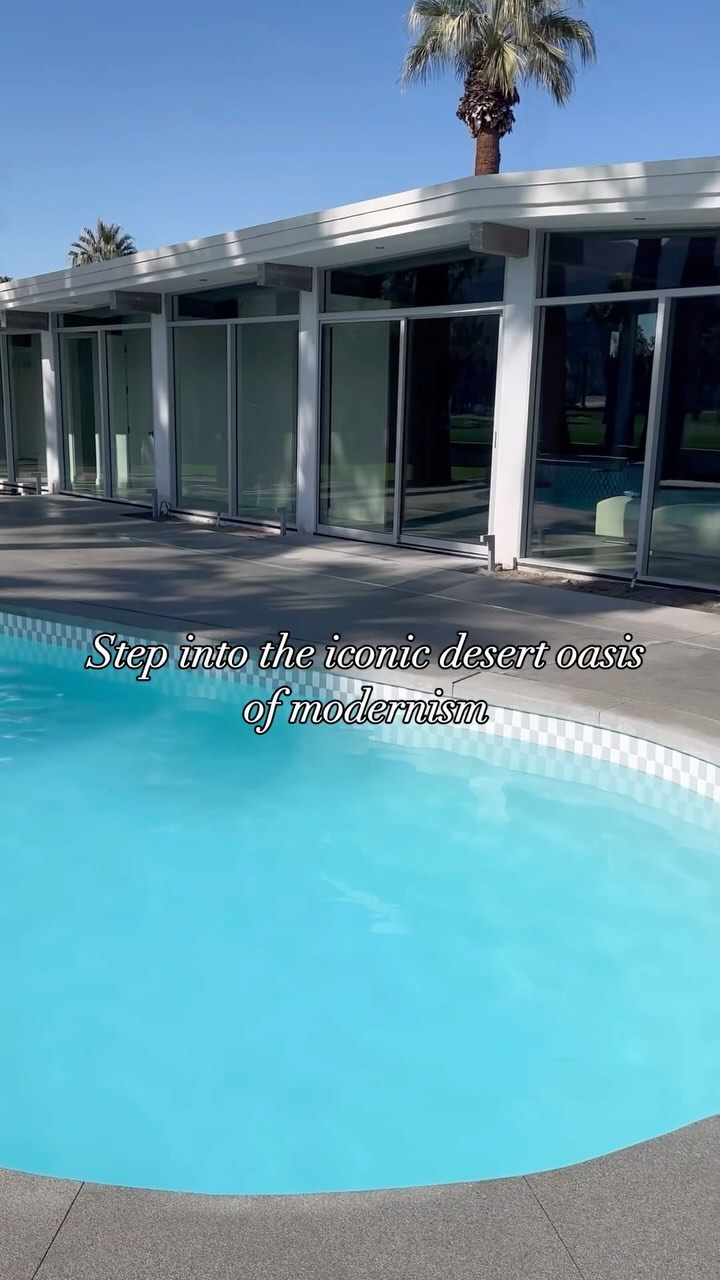 As we celebrate modernism here in the desert, we can’t overlook one of our latest projects: an E. Stewart Williams home. Renowned for his groundbreaking designs that seamlessly blend mid-century modern aesthetics with the desert landscape, E. Stewart Williams has left an indelible mark on Palm Springs architecture. His innovative approach to space, light, and materials has made his homes iconic symbols of the desert lifestyle.
This particular home holds a special place in history, as it boasts a connection to Hollywood glamour. Back in the 1950s, the legendary movie star Esther Williams was photographed gracefully lounging by this very pool, adding a touch of cinematic allure to its already captivating ambiance. E. Stewart Williams’ architectural masterpiece continues to enchant and inspire, bridging the worlds of art, design, and celebrity in the heart of the desert.