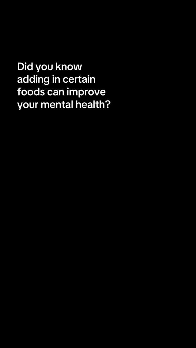 🧠✨ Did you know? What you eat can directly impact your mental health—from easing anxiety to improving depression and boosting overall mood! Fueling your brain with the right nutrients can make a world of difference.
Small changes = BIG impact. 🌱
Ready to feel your best? Work with me to create a personalized plan that supports your mind and body!
#MentalHealthMatters #FoodAndMood #NutritionForMentalHealth #GutBrainConnection