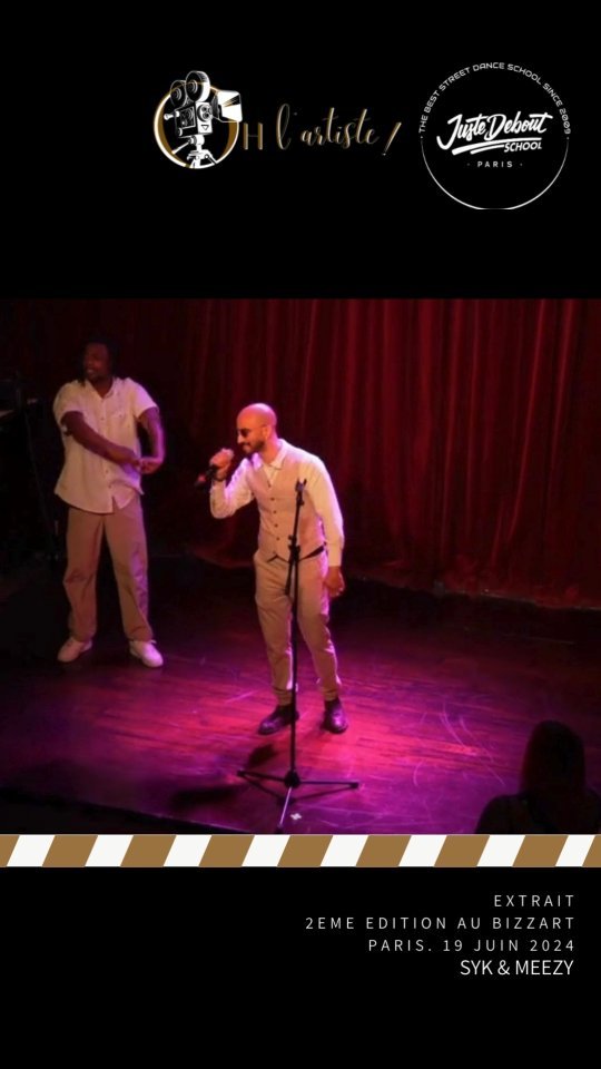 Extrait passage spectacle Syk @yoboysyk et Meezy @meezykoy au @bizzartclub pour la 2eme édition de Oh l'artiste x Juste debout school ! @jdschool