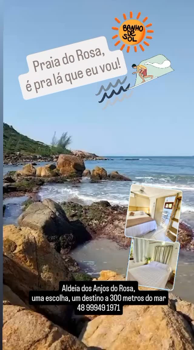 ALDEIA DOS ANJOS DO ROSA - PRAIA DO ROSA - É pra lá que eu vou!
Reserva e vem, temos casas e apartamentos completos, com 1, 2 e até 3 quartos no Rosa Sul, pertinho da Lagoa salgada, a 300m do mar.
Reservamos pelo WhatsApp: 48 99949 1971
Todas as unidades oferecem ar condicionado, wi-fi, Tv, jardim arborizado com deck, e algumas, vista para o mar e churrasqueira.
É pra lá que eu vou, e você!?
#aldeiadosanjosdorosa #praiadorosa #carnavalsc #imbituba #praiadorosaoficial