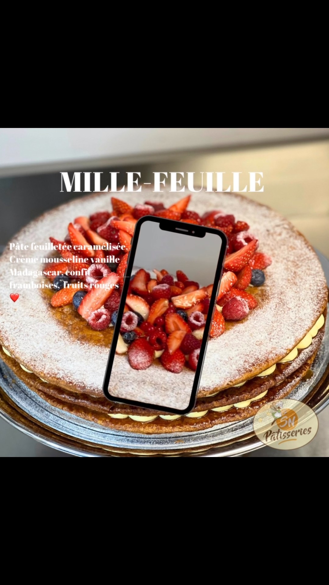 Millefeuille fruits rouges
Pâte feuilletée caramélisée, crème mousseline vanille, confit framboises, fruits rouges
#snpatisseries #charentemaritime🇫🇷 #millefeuille